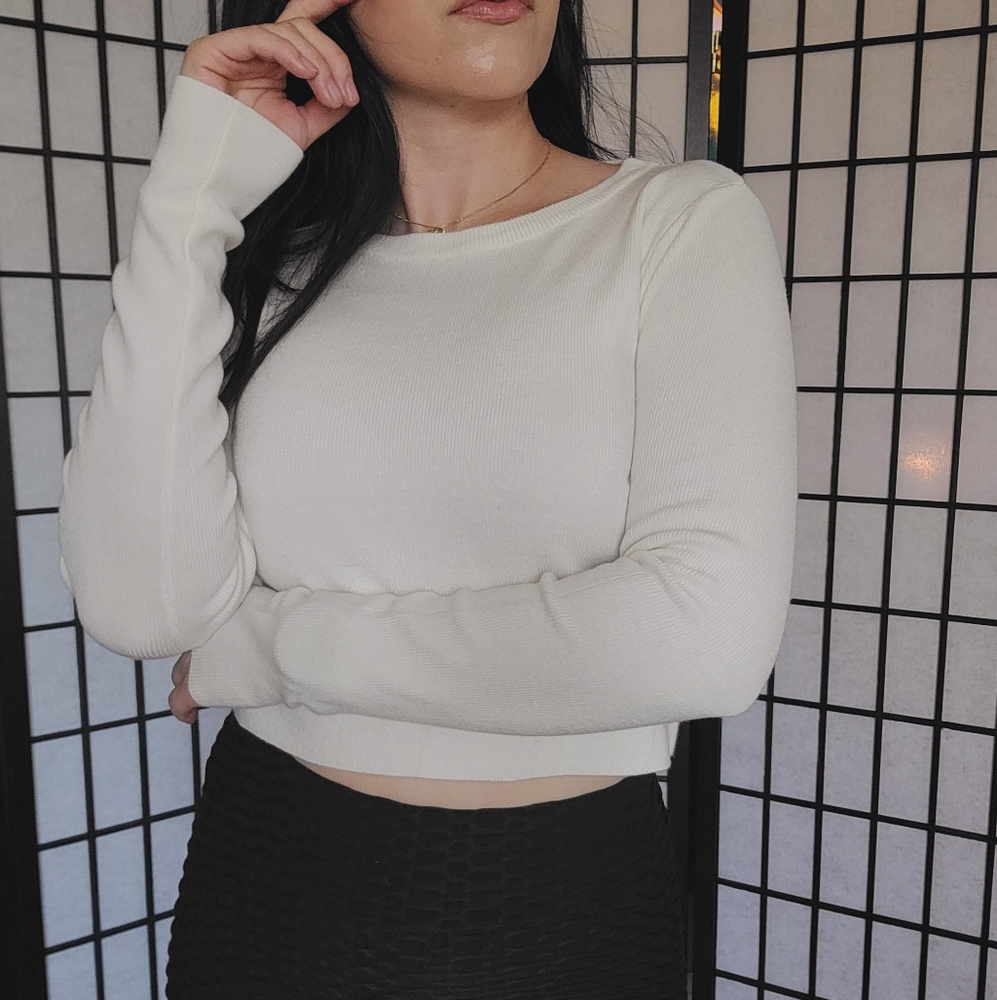 Long sleeve crop top